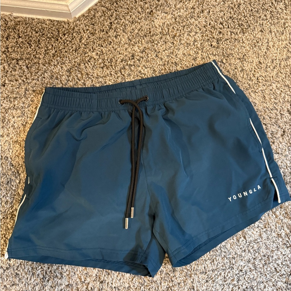 YoungLA Dark Teal Swim Shorts